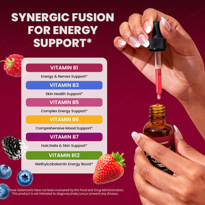 LIFEWORTH Premium B-Complex Liquid Drops Spektrum Lengkap B1 B5 B6 B12 Biotin Asam Folat Energi Metabolik Wanita Hamil - Product Image 2