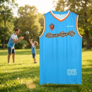Maillot de <span class=keywords><strong>basket</strong></span>-ball personnalisé unisexe pour adultes - Polyester, manches courtes, col en V, écologique, respirant, séchage rapide, thermique - Product Image 4