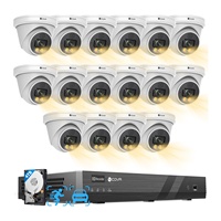 Neuerscheinung 16-Kanal 16x 5MP PoE Kabelgebundenes CCTV-System mit 4TB HDD, KI-Vollfarb-Nachtsicht, Zwei-Wege-Audio, Großhandel Sicherheitskamerasystem