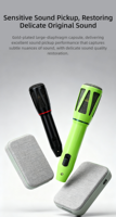 Microphone sans fil dynamique portable personnalisable pour karaoké, récepteur universel à chargement Type C, monocanal
