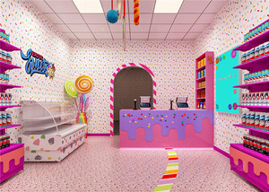 Tùy Chỉnh Kẹo Cửa Hàng Đồ Nội Thất Trang Trí bespoke Kẹo Cửa Hàng Thiết Kế Nội Thất Đầy Màu Sắc Kẹo Hiển Thị Giá - Product Image 6