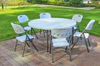 Vente en gros Chaise pliante portable en HDPE blanc pour les événements de fête en plein air à l'intérieur