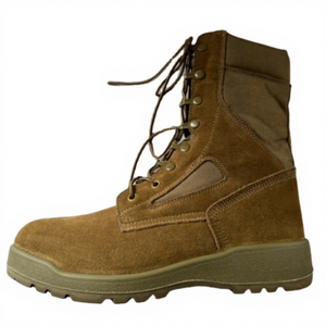 Bottes en daim marron vert TSB21-4 DMS, chaussures en cuir de vache, bottes de désert kaki coyote - Product Image 1