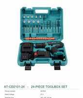 Ensemble d'outils électriques sans fil 21V avec batterie au lithium, en alliage d'aluminium, perceuse, clé à chocs, marteau, pour la rénovation de la maison et la réparation automobile