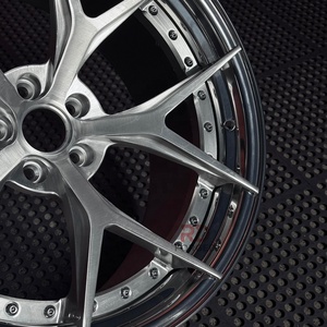 Cerchio in Lega Forgiato Personalizzato a 2 Pezzi, Concavo Profondo, 5*120/114.3, 18-22 Pollici, Spazzolato, per Auto Passeggeri Mercedes Benz BMW Porsche Audi - Product Image 4