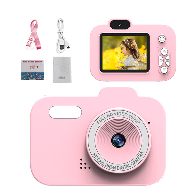 Vintage Digital Cameras Cute Toys Mini Digital Camera  HD IPS Screen Mini  Kids Camera Cartoon Donut Kids Camera