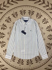 <span class=keywords><strong>Camicia</strong></span> Casual a Maniche Lunghe per <span class=keywords><strong>Uomo</strong></span>, Estiva, Traspirante in Poliestere/Cotone con Ricamo # <span class=keywords><strong>Camicia</strong></span> a <span class=keywords><strong>Righe</strong></span> con Bottoni e Logo RL # RL - Product Image 3