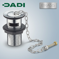 Tapón de desagüe de latón cromado con cadena de elevación para lavabo y bañera, antiobstrucción, para cocina y baño, ecológico, OEM