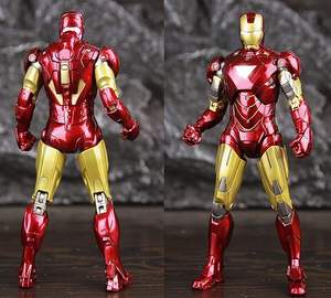 Figurines d'<span class=keywords><strong>action</strong></span> Iron Man de 7 pouces de Zd Toys, édition du 10e anniversaire de Marvel - Version lumineuse - Lumière dans la poitrine (LED MK6) <span class=keywords><strong>à</strong></span> l'échelle 1/10 - Product Image 3