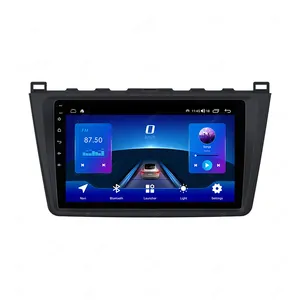 Pemutar DVD Mobil Android 10.0, Navigasi GPS 2 Din Layar Sentuh Stereo untuk Mazda 6 Rui Wing 2007-2012 Mendukung Wifi Bt