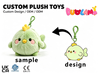 Peluche précieuse en forme d'oiseau, poussin rond vert menthe avec bec jaune et joues rosées, conception personnalisée OEM ODM