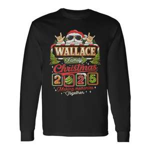 Camiseta de manga larga de la familia Wallace para Navidad 2025: Creando recuerdos juntos - Product Image 1