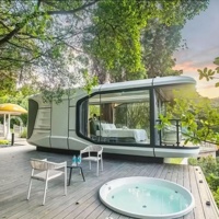 Maison mobile préfabriquée en forme de capsule spatiale, économie d'énergie, isolation acoustique, cabine modulaire pour station balnéaire