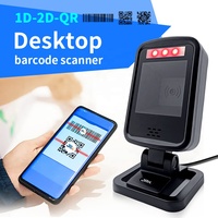 Escáner de código de barras 2D de escritorio JR T560 en stock, escaneo omnidireccional, USB con cable, Plug and Play, para tiendas minoristas
