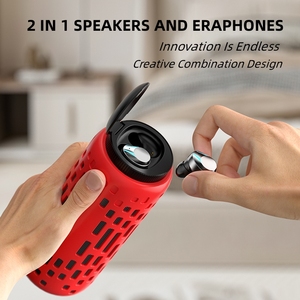 El más vendido Gadget electrónico 2 en 1 TWS Auriculares Barra de sonido para fiesta en casa Altavoz <span class=keywords><strong>Subwoofer</strong></span> Auriculares inalámbricos Altavoces portátiles - Product Image 3