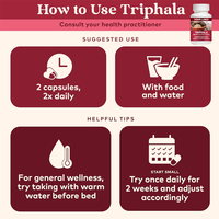 Capsules de Triphala, complément alimentaire à base de plantes avec Belleric Myrobalan et Chebulic Myrobalan, soutien à la digestion, au côlon et au système immunitaire