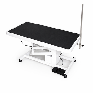 Büyük Hayvanlar İçin Hidrolik Evcil Hayvan Bakım Masası Kaymaz Z-lift Ağır Hizmet Tipi Paslanmaz Çelik Çerçeveli Elektrikli Köpek Bakım Masası - Product Image 4