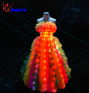 Luci a LED abito da ballo luminoso senza spalline abiti e abiti da festa per la Performance indossare <span class=keywords><strong>tutù</strong></span> da sposa per la vendita - Product Image 4