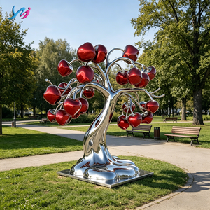 Escultura <span class=keywords><strong>de</strong></span> Árbol <span class=keywords><strong>de</strong></span> Manzana <span class=keywords><strong>de</strong></span> Cerezo Pulido Moderno Personalizado, Estatua Artística <span class=keywords><strong>de</strong></span> Alta Gama <span class=keywords><strong>de</strong></span> Acero Inoxidable Fundido, Escultura Pública 3D para Paisajismo Exterior <span class=keywords><strong>de</strong></span> Centros Comerciales - Product Image 5