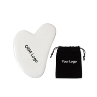 Outil de soin du visage en jade vert en gros, outil Gua Sha personnalisé avec logo, Gua Sha portable en pierre rose et blanche, Gua Sha noir pour le corps