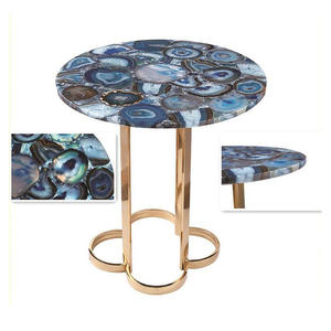 Tavolino di Lusso con Gemme, Piano in Agata Naturale, <span class=keywords><strong>Tavolo</strong></span> da Caffè in Agata Blu - Product Image 2