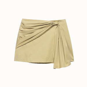 SHENZHU <span class=keywords><strong>Jupe</strong></span> <span class=keywords><strong>Mini</strong></span> Femme <span class=keywords><strong>Été</strong></span> 2026 Nouvelle Collection Chic Tendance en Polyester avec Ceinture Unie Décontractée Taille Haute à Lacets Jupes Féminines Mujer - Product Image 1