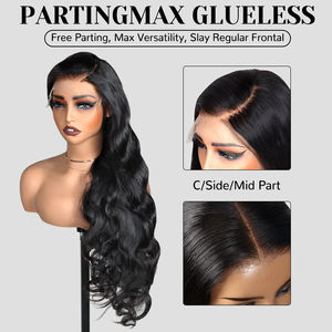 体波正面无胶高清蕾丝假发，角质层对齐原始印度生假发，未加工100% 正面蕾丝人发假发 - Product Image 3