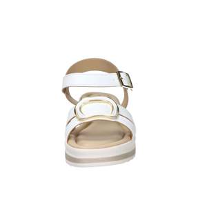 Sandales compensées pour femme Valleverde, blanches, hauteur de talon 39 cm, style plateforme, pour l'été - Product Image 3
