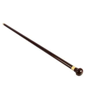 Muleta de palisandro para cabeza redonda de madera, bastón Alpine Stick, muleta de cabeza puntiaguda