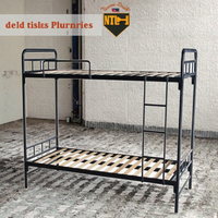 Offres Spéciales moderne, dortoir en métal pour 2 personnes avec lits jumeaux et lits superposés noirs pour enfants et adultes avec escaliers.
