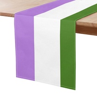 Chemin de table personnalisé Genderqueer, ornement de table en polyester série Gay Rainbow pour occasions spéciales et cuisine à domicile