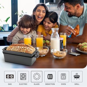 AILITOR Moule à <span class=keywords><strong>pain</strong></span> en fonte durable avec couvercle 9x5 pouces - <span class=keywords><strong>Pour</strong></span> la cuisson du <span class=keywords><strong>pain</strong></span> maison, lot <span class=keywords><strong>de</strong></span> 2, lavage à la main uniquement - Product Image 6