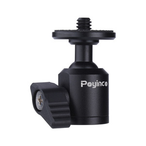 Poyinco – support à tête sphérique miniature, vis 1/4-20, en alliage d'aluminium, à dégagement rapide, pour accessoires d'appareil photo de téléphone portable - Product Image 1