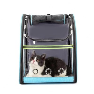 Sac à dos de transport transparent confortable pour animaux de compagnie, certifié BSCI, en tissu Oxford, pour chatons, chiots et petits chiens, idéal pour les week-ends. - Product Image 3