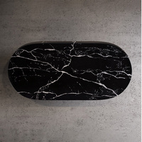 Nouvelle arrivée Kumusi, table à manger de luxe avec plateau en marbre blanc et noir, chaises, design scandinave moderne, meubles de salle à manger extensibles