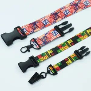 Eco Friendly Durable Lightweight Seamless Heat Transfer Printed RPET Polyester Phone Lanyard Used To Prevent Phone Loss