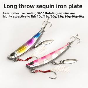 Señuelo de <span class=keywords><strong>Pesca</strong></span> Jinqiao, Placa de Hierro, Bloque de Plomo, 10-60g, Lanzamiento a Larga Distancia, Cebo Artificial Brillante, Anzuelos para Agua Dulce y Salada - Product Image 3