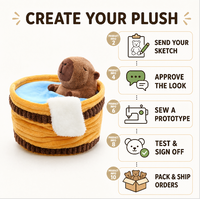 Peluche personnalisée Capybara en coton PP et polyester, brodée, tissu super doux, anti-stress, vente directe usine, OEM ODM
