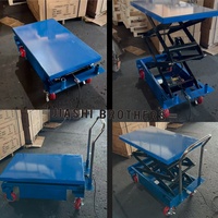 Vente flash Tables élévatrices électriques hydrauliques mobiles à fourche de cisaillement Plateforme élévatrice pour voiture 500 kg Table élévatrice plate