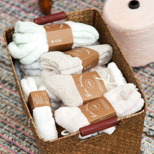 Tất Lông Xù Kiểu Hàn Quốc Cho Nữ, Tất Ấm Áp Thêu Lông Xù Nhiệt Ấm Áp Mới Mùa Đông 2021 - Product Image 3