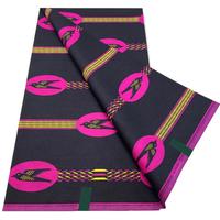 Nouveau tissu brocart africain en cire, motif animal, résistant à l'abrasion, tissé, lourd, design ghanéen, pour femmes
