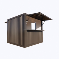 Conteneur de magasin pop-up miniature de 10 pieds, kiosque de café, kiosque de restauration rapide, possibilité de personnalisation