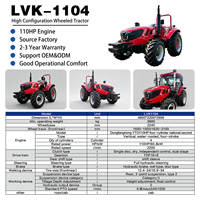 Tracteur agricole 4x4 certifié CE, 60 CV, avec deux sorties hydrauliques pour le semis et la culture agricole