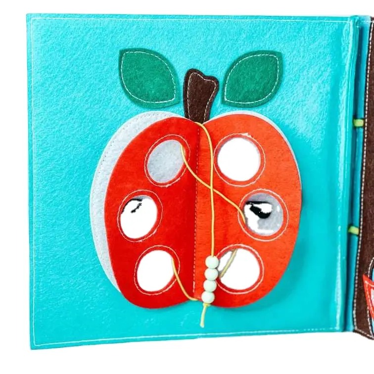Feltro educativo di vendita caldo Montessori Busy Book Felt sviluppa l'apprendimento abilità di base attività di apprendimento prescolare giocattolo