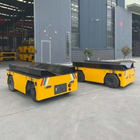 Chariot à plateforme électrique guidé par rail, télécommande sans fil, alimenté par batterie, chariot de transfert de charges lourdes, utilisation en usine