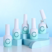Flacon en verre vide pour vernis à ongles, 14 ml, vert dégradé, personnalisable, gravure à l'acide, écologique, recyclable, pour gel à ongles
