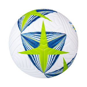 Balón de fútbol de partido profesional de alta calidad, tamaño 5, superficie de PVC con unión térmica, entrenamiento de Liga duradero, logotipo personalizado, servicio OEM - Product Image 1