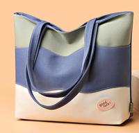Sac fourre-tout en toile écologique pour femme, grand format, luxe, personnalisé avec logo, poignée simple, doublure en polyester