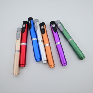 Reusable Aluminum Durable Water Resistant Injection <b>Pen</b> Metal Lid Rubber Stopper Custom Logo Graphic Packaging Dose <b>Pen</b> - Product Image 2