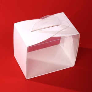 Boîte d'emballage alimentaire de gâteau en papier portable de qualité alimentaire pour gâteau d'<span class=keywords><strong>anniversaire</strong></span> avec fenêtre - Product Image 1